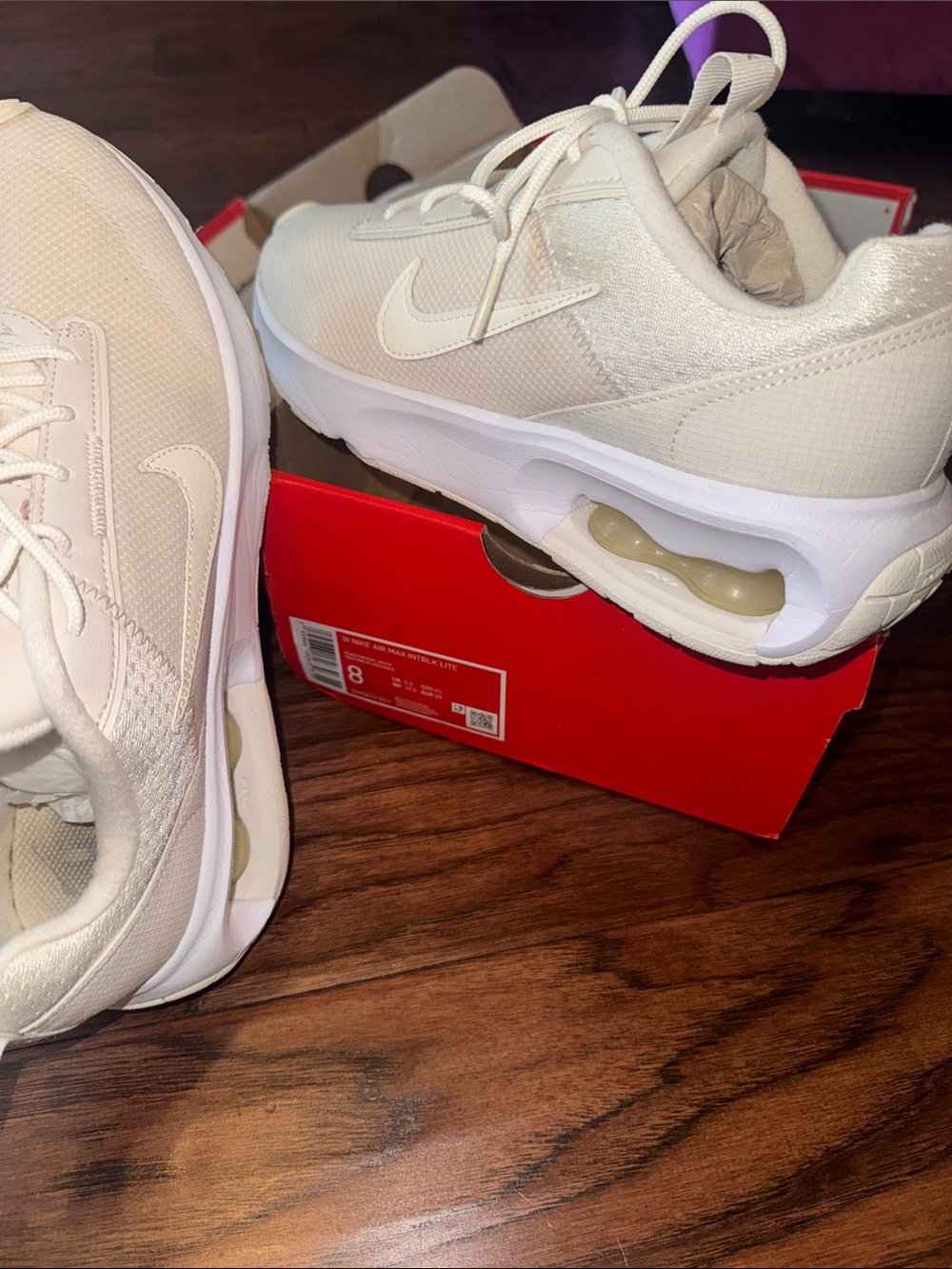 Nike Women's Size 8 Cream/White Air Max INTRLK LITE Sneakers DH0874-002